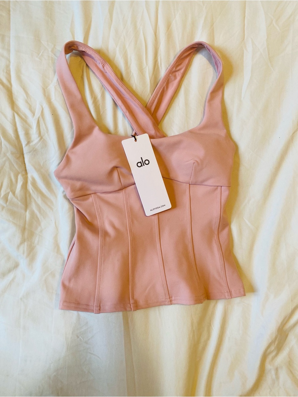 ALO Yoga Airbrush Sparks Fly Corset Tank
Size. XS. Color. Vintage pink - Picture 8 of 10